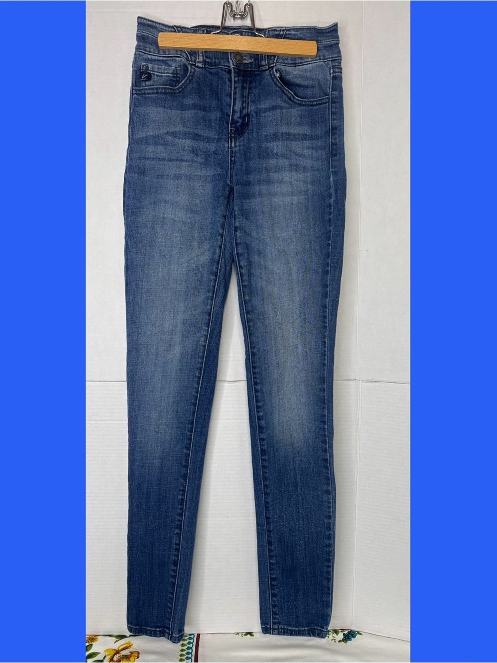 KanCan Women's Skinny High-Waist Jeans in Blue Denim Casual Streetwear